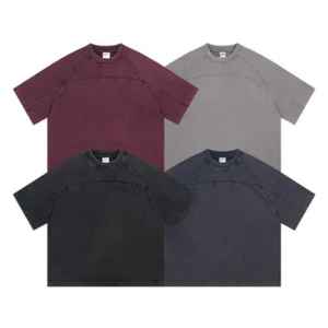 Custom Printed 100% Cotton <b>Blank</b> Acid Wash T Shirt Heavy Weight 230g Short Sleeve Vintage Washed Oversize T-Shirts for Men - Product Image 1