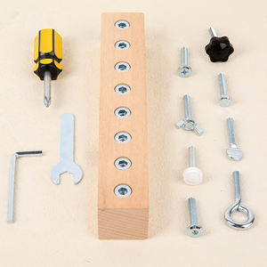 Apprentissage précoce enfants occupés vissage jouets enfant en bas âge <span class=keywords><strong>Montessori</strong></span> vie quotidienne aides pédagogiques établi outil en <span class=keywords><strong>bois</strong></span> jouets - Product Image 3