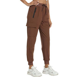 Pantalon de jogging cargo décontracté en toile pour homme, taille régulière, léger, avec cordon de serrage à la taille, pour l'automne - Product Image 1