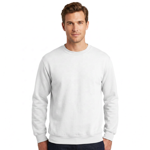 เสื้อสเวตเชิ้ตคอกลมผู้ชาย ทรงปกติ สีพื้น ผ้าฝ้าย 100% เฟรนช์เทอร์รี่ สวมใส่สบายๆ สำหรับฤดูใบไม้ร่วง - Product Image 4
