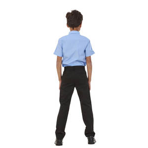 Service personnalisé OEM, vêtements d'école de haute qualité pour garçons, chemise à manches courtes bleu ciel avec pantalon gris, uniforme scolaire - Product Image 3