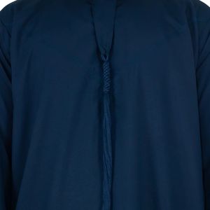 Thobe émirati haut de gamme bleu luxe Kandura traditionnel arabe porter élégant hommes Jubba doux et respirant tenue islamique moderne - Product Image 4