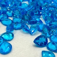 Perles de pierres précieuses en apatite néon bleue de haute qualité, 100 % naturelles, taille poire 5x4mm, en vrac pour la fabrication de bijoux, Jaipuri Gems, 20 carats, MOQ