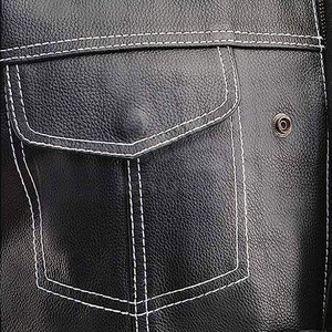 Chaleco de Cuero Personalizado 2026, Precio al por Mayor, Chaleco de Cuero para Hombre de Alta Calidad, Precio al por Mayor - Product Image 5