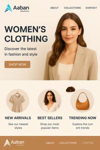 Phụ nữ chuyên nghiệp may mặc Thiết kế trang web thương mại điện tử giá cả phải chăng cơ quan web tạo ra các nền tảng trực tuyến hiện đại và thân thiện với người dùng - Product Image 2