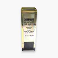 Compteur de pièces Rowe Bill Changer Hi-Capacity Hopper 6-50276-08, construction métallique robuste, noir, pour pièces de monnaie, jetons et billets de 12 dollars