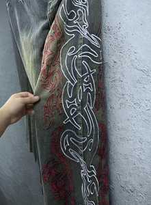 Nuevos Jeans de Mezclilla Cómodos con Cierre de Cordón Bordado, Bolsillos Rectos y Corte Bootcut, Transpirables, Ligeros, Casuales y de Primera Calidad - Product Image 6