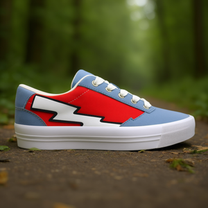 Chaussures de skate Eskolo Lo - Bleu clair/Rouge - Product Image 3