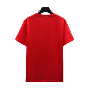 T-shirt à manches courtes rouge pour homme, col rond, décontracté, respirant, séchage rapide, polyester/coton, coupe classique, pour l'été, à porter au quotidien - Product Image 2