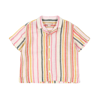 Chemise en coton biologique pour enfants, chemise boutonnée pour tout-petits garçons, haut personnalisé imprimé pour enfants, vêtements durables pour enfants, chemise à boutons pour enfants