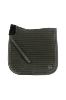 Tapis de selle personnalisé en tissu satiné 100 % coton rembourré de mousse, pour dressage équestre, saut d'obstacles, chaud et doux, avec logo personnalisé HE3001