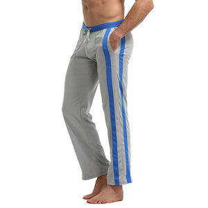 กางเกงวอร์มขาบานสำหรับผู้ชายกางเกงโอเวอร์ไซส์เปล่าขาตรงใส่สบาย - Product Image 6