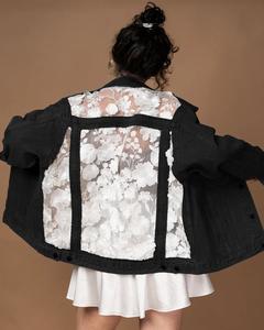 แจ็กเก็ตทรงหลวมเข้ารูปของผู้หญิงผ้าเดนิมลูกไม้ประดับเพชรเม็ดเล็กแบบใหม่สำหรับฤดูใบไม้ร่วงที่2024 - Product Image 5