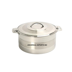 Casserole de vaisselle de forme ronde en acier inoxydable poli miroir Chauffe-plat en métal de qualité supérieure fait à la main - Product Image 1