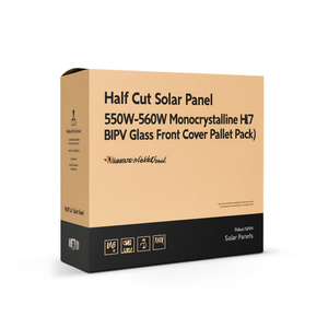 แผงโซลาร์เซลล์แบบ Half Cut 550W-560W โมโนคริสตัลไลน์ HJT BIPV ฝาครอบกระจกด้านหน้า บรรจุแบบพาเลท - Product Image 2