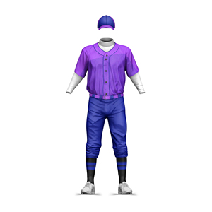 2025 New Design Breathable Custom Baseball Uniform Wholesale Heat-Transfer Printed 100% Polyester Team Wear - Product Image 3