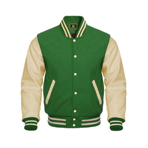 OEM Venta Caliente Personalizado Satén Bomber Letterman Béisbol Varsity Negro Verde Águilas Satén Chaqueta Para Hombres Mujeres Ropa Casual 280 Gsm - Product Image 3
