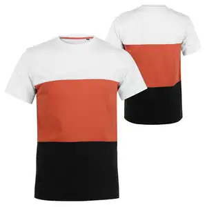 3 컬러 패널 저렴한 가격 도매 내구성 남성 티셔츠 최고의 판매 좋은 품질 맞춤 편안한 남성 티셔츠