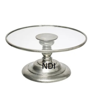 Soporte redondo para servir frutas, decorativo, de metal, con acabado dorado brillante, hecho a mano, para Navidad, bodas y celebraciones, ideal para hoteles. - Product Image 5