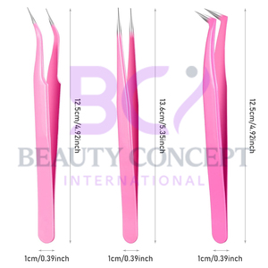 Straight and Curved 6 Pieces Lash Eyelash Extension Tweezers Set Premium Quality Newest Eyelash Grafted Tweezers - Product Image 2