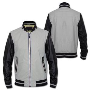 Chaqueta Universitaria de Seda/Algodón para Hombre, Estilo Clásico de Invierno, Cuello Alto, Estilo Urbano, con Bolsillos Laterales Delanteros - Product Image 1