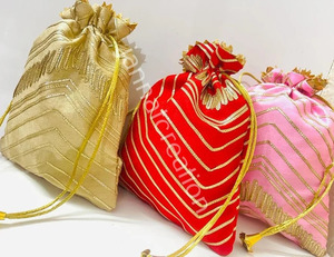 Lheriya Pattern Potli Gift <b>Bag</b> <b>Indian</b> Wedding Return Gift Potli <b>Bag</b> Handmade Potli Pouch <b>Bag</b> - Product Image 5