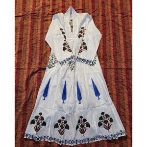 Vestido Largo Estampado a Mano, Estilo Casual Elegante, Diseño Personalizado para Ocasiones Diurnas, Talla XS, Lavable, Cintura Natural, ODM - Product Image 1