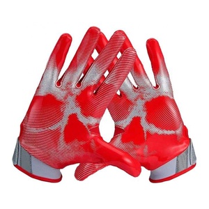Fourniture directe d'usine de gants de récepteur de football professionnel en latex souple de haute qualité respirant et matériau en cuir pour le sport - Product Image 1