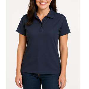 Polo de Golf de Manga Corta para Mujer, Marca Personalizada de Alta Calidad, Logotipo Bordado, Poliéster y Elastano, Exportación desde Bangladés - Product Image 3