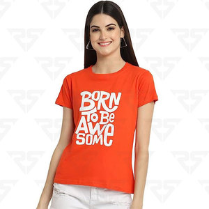 Preneum, Camiseta de algodón con cuello redondo para mujer, logotipo impreso, servicio OEM, venta al por mayor, camiseta de mujer de colores personalizados - Product Image 4