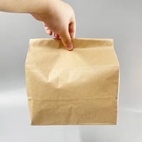Sacs en papier kraft biodégradables, résistants à la graisse, imprimés sur mesure, pour emballages alimentaires à emporter