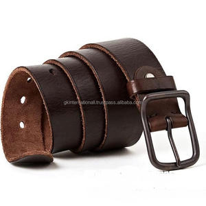 Cinturón de piel de vaca de alta calidad para hombre, cinturón informal de moda para vaqueros con hebilla ajustable, 100% cuero genuino, negro o marrón - Product Image 3