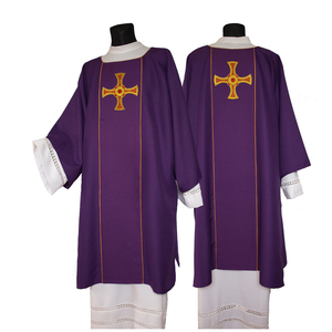Thobe/Thawb Chasuble Surplice unisexe personnalisé, fabrication 2025 au Pakistan, pour prêtre catholique, OEM, broderie unie, coton de prière - Product Image 3