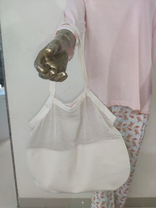 Sacs promotionnels en tissu de coton lavable Conception de maille pour le shopping ou l'utilisation de cadeaux fabriqués en Inde commandes en gros - Product Image 4