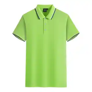 Custom Logo Merk Design Groothandel Polyester Poloshirt Slank Getailleerd Golfpolo Shirt Voor Mannen