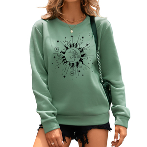 Nouveau design, sweat-shirt en toile personnalisé pour femmes, col en V, impression personnalisée, séchage rapide, respirant, haute qualité, couleurs et logo personnalisés - Product Image 3