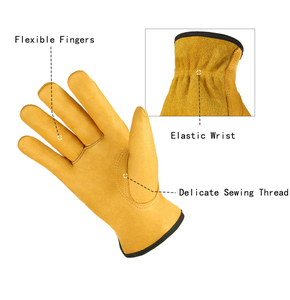 Guantes de trabajo de cuero SUMROOS, precio al por mayor, nuevo diseño personalizado, ajuste suave de alta calidad, OEM, guantes de trabajo de cuero más populares - Product Image 5