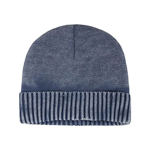 Acheter bonnet d'hiver personnalisé en coton de haute qualité pour hommes et femmes bonnet tricoté à bas prix bonnets lavés tricotés unis 2025 - Product Image 2