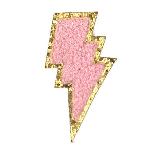 Patch en chenille brodé à la main en forme de foudre pour chapeaux et design de mode - Product Image 4