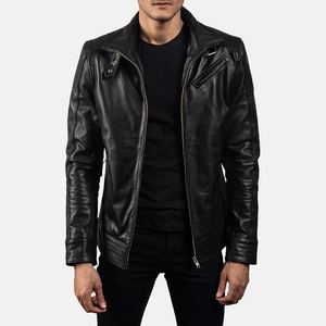 Veste de motard en cuir personnalisée pour hommes de Offres Spéciales Meilleur design avec col montant Les plus populaires pour les motos - Product Image 2