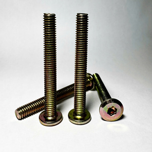 M12 Gỗ màu vàng kẽm ổ cắm đầu Nắp vít/Allen chính bu lông ổ cắm đầu Bolt Metric chủ đề Vít <span class=keywords><strong>Hex</strong></span> chính phẳng đầu <span class=keywords><strong>Hex</strong></span> ổ cắm - Product Image 1