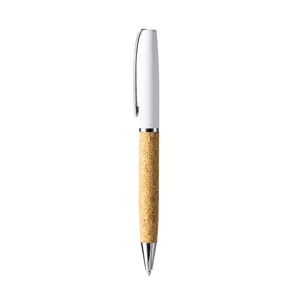 Penna a Sfera Personalizzata Gaiba in Sughero e Acciaio, Gadget Promozionale - Product Image 2