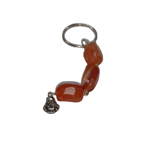 Porte-clé bouddha en pierre naturelle, Cube de cornaline rouge, quartz, pierre précieuse de guérison, porte-clés en cristal, grossiste de guérison - Product Image 2