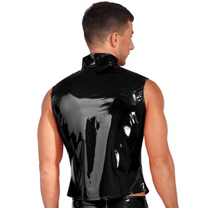 Chaleco de cuero genuino de invierno para hombre, chaqueta sin mangas con cuello en V, impermeable, a prueba de viento, Club Rave Party Performance - Product Image 3