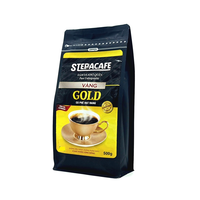 Grains de café torréfiés Or Marque privée Grains de café Bon prix Soutien Faible quantité minimale de commande Mélange Robusta Arabica Saveur modérément amère