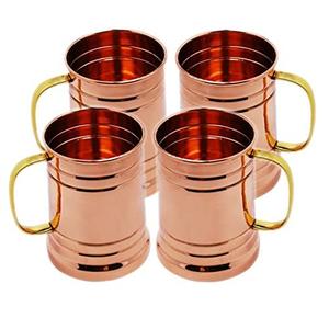 Home <b>Mug</b> for Drinks Serve Pure Copper <b>Mug</b> Handmade Decorative <b>Set</b> of 4 Copper <b>Mug</b> High Standard Quality Modern Copper <b>Mug</b> - Product Image 1