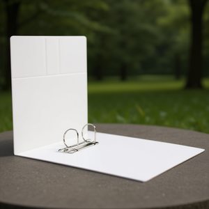 Carpeta de Anillas Soennecken Extra Ancha de 76 mm DIN A4, 2 Anillas, Mecanismo en D, Polipropileno Blanco para Presentaciones - Product Image 3