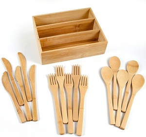 Vente en gros Organisateur de couverts en bambou Couverts jetables en bambou Cuillère en bambou personnalisée Offre Spéciale biodégradable écologique - Product Image 4