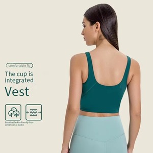 Customizable Lightweight Breathable Sports <b>Bras</b> for Women Off-the-Shoulder Neck Anti-Bacterial Eco-Friendly Plus Size Yoga - Product Image 5