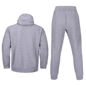 Venta al por mayor de pantalones de chándal con capucha de color sólido para hombre conjunto de 2 piezas transpirable logotipo personalizado Jogger conjuntos chándales de hombre chándal Unisex - Product Image 2